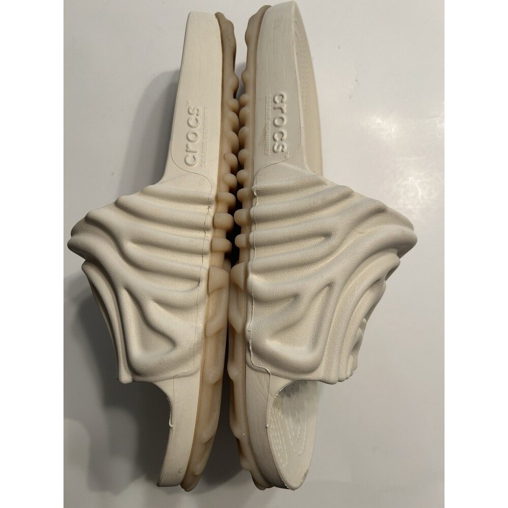 Size 13- Salehe Bembury X Crocs The Pollex Slide (208685-1MC) Parsnip Preowned - Picture 9 of 10
